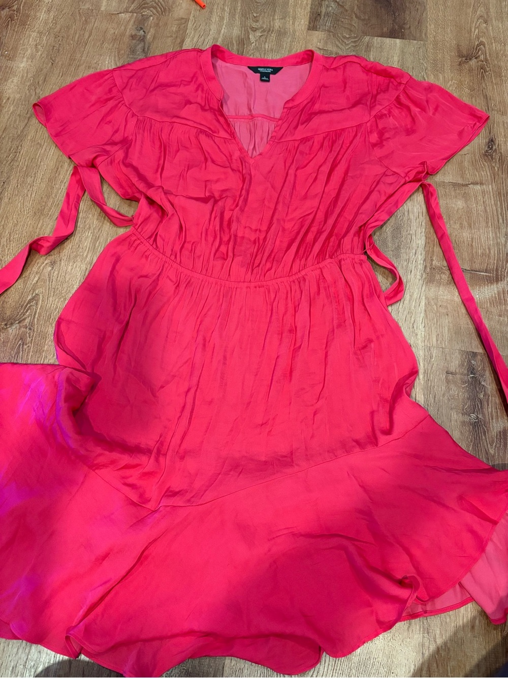 Vera Wang Hot Pink Midi Dress